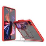 For iPad Pro 11 2022 / 2021 / 2020 / 2018 Mutural Transparent Holder Tablet Case(Red)