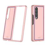 For Samsung Galaxy Z Fold4 Skin Feel Painted Frosted Phone Case(Checkered Pink)