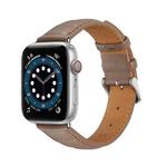 Genuine Leather Watch Band For Apple Watch Ultra 49mm / Series 8&7 45mm / SE 2&6&SE&5&4 44mm / 3&2&1 42mm(Grey)