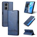 For vivo Y77 5G AZNS Magnetic Calf Texture Leather Phone Case(Dark Blue)