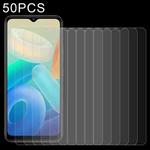 50 PCS 0.26mm 9H 2.5D Tempered Glass Film For vivo Y02s