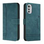 For Motorola Moto E32 Retro Skin Feel Horizontal Flip Leather Phone Case(Army Green)