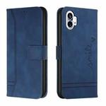 For Nothing Phone 1 Retro Skin Feel Horizontal Flip Leather Phone Case(Blue)