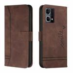 For Oppo F21 Pro 4G Retro Skin Feel Horizontal Flip Leather Phone Case(Coffee)
