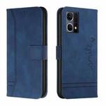 For Oppo F21 Pro 4G Retro Skin Feel Horizontal Flip Leather Phone Case(Blue)