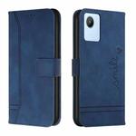 For Realme C30 Retro Skin Feel Horizontal Flip Leather Phone Case(Blue)