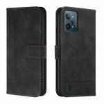 For Realme C31 Retro Skin Feel Horizontal Flip Leather Phone Case(Black)