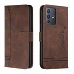 For vivo V23 5G Retro Skin Feel Horizontal Flip Leather Phone Case(Coffee)