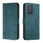 For vivo V23 5G Retro Skin Feel Horizontal Flip Leather Phone Case(Army Green)