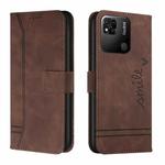 For Xiaomi Redmi 10A Retro Skin Feel Horizontal Flip Leather Phone Case(Coffee)