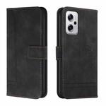 For Xiaomi Redmi Note 11T Pro Retro Skin Feel Horizontal Flip Leather Phone Case(Black)