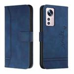 For Xiaomi 12 Retro Skin Feel Horizontal Flip Leather Phone Case(Blue)