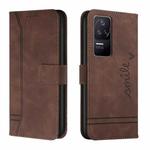 For Xiaomi Poco F4 Retro Skin Feel Horizontal Flip Leather Phone Case(Coffee)