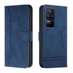 For Xiaomi Poco F4 Retro Skin Feel Horizontal Flip Leather Phone Case(Blue)