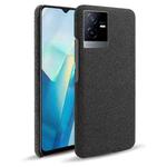 For vivo T2x Cloth Coated Hard Plastic Phone Case(Black)