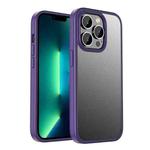 For iPhone 13 Pro Shadow Series Frosted Airbag Shockproof Phone Case (Purple)