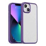 For iPhone 12 Shadow Series Frosted Airbag Shockproof Phone Case(Purple)