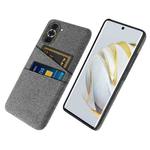 For Huawei nova 10 Pro Cloth Coated Hard Plastic Card Slots Phone Case(Grey)