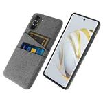 For Huawei nova 10 Cloth Coated Hard Plastic Card Slots Phone Case(Grey)