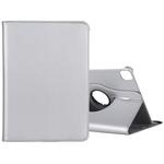 For iPad Pro 12.9 2022 / 2021 / 2020 Litchi Texture Horizontal Flip 360 Degrees Rotation Leather Tablet Case with Holder(Silver)