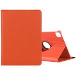 For iPad Pro 12.9 2022 / 2021 / 2020 Litchi Texture Horizontal Flip 360 Degrees Rotation Leather Tablet Case with Holder(Orange)