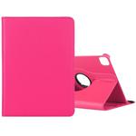 For iPad Pro 12.9 2022 / 2021 / 2020 Litchi Texture Horizontal Flip 360 Degrees Rotation Leather Tablet Case with Holder(Rose Red)