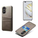 For Huawei nova 10 Pro Calf Texture Card Slots PC+PU Leather Phone Case(Grey)