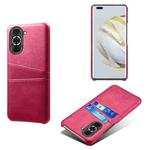 For Huawei nova 10 Pro Calf Texture Card Slots PC+PU Leather Phone Case(Rose Red)