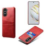 For Huawei nova 10 Calf Texture Card Slots PC+PU Leather Phone Case(Red)