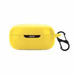 Silicone Bluetooth Earphone Case with Carabiner For JBL Live Pro 2(Yellow)