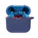 Pure Color Bluetooth Earphone Silicone Protective Case with Carabiner For Skullcandy Indy Evo(Dark Blue)