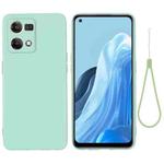 For OPPO Reno 7 4G Global/F21 Pro 4G Pure Color Liquid Silicone Shockproof Full Coverage Phone Case(Green)