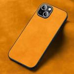 For iPhone 14 Plus Frosted Skin Feel Phone Case (Light Red Orange)