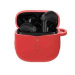 Pure Color Bluetooth Earphone Silicone Case For SoundPEATS Air 3(Red)