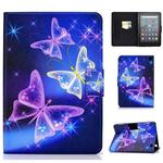 For Amazon Kindle Fire 7 2022 Electric Horizontal Flat Painted Leather Tablet Case(Star Butterfly)