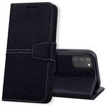 For Samsung Galaxy A02s 166.6mm EU Version Litchi RFID Leather Phone Case(Black)