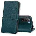 For Samsung Galaxy S21 5G Litchi RFID Leather Phone Case(Green)