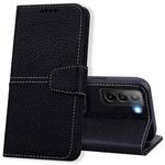 For Samsung Galaxy S21 5G Litchi RFID Leather Phone Case(Black)