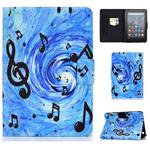 For Amazon Kindle Fire 7 2022 Electric Horizontal Flat Painted Leather Tablet Case(Sheet Music)
