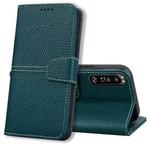 For Sony Xperia 1 III Litchi RFID Leather Phone Case(Green)