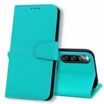 For Sony Xperia 10 III Litchi RFID Leather Phone Case(Malachite Blue)