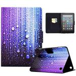 For Amazon Kindle Fire 7 2022 Electric Pressed Smart Leather Tablet Case(Water Droplets)