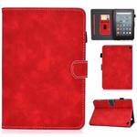 For Amazon Kindle Fire 7 2022 Cowhide Texture Smart Leather Tablet Case(Red)