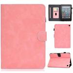 For Amazon Kindle Fire 7 2022 Cowhide Texture Smart Leather Tablet Case(Rose Gold)