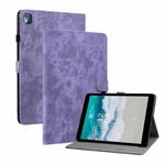 For Nokia T10 Tiger Pattern PU Tablet Case(Purple)