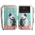 For Infinix Note 12 VIP 3D Colored Horizontal Flip Leather Phone Case(Black White Cat)