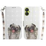 For Tecno Spark 9 Pro 3D Colored Horizontal Flip Leather Phone Case(Pug)