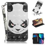 For iPhone 14 3D Colored Horizontal Flip Leather Phone Case (Angry Bear)