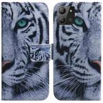 For Infinix Hot 11 2022 Coloured Drawing Leather Phone Case(Tiger)