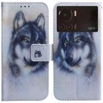 For Infinix Note 12 VIP Coloured Drawing Leather Phone Case(White Wolf)